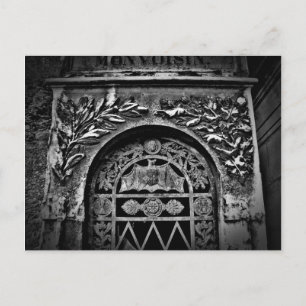 Gotische Halloween begraafplaats crypt vleermuis Briefkaart