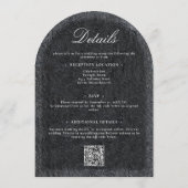 Gotische Halloween Black Bat Arch Tweezijdig Huwel Kaart (Achterkant)