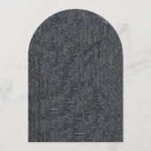 Gotische Halloween Black Bat & Arch Wedding Kaart (Achterkant)