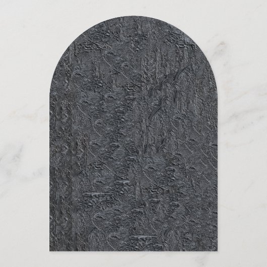 Gotische Halloween Black Bat & Arch Wedding Kaart (Achterkant)