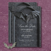 Gotische Halloween Black Bat & Arch Wedding Save The Date
