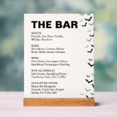 Gotische Halloween Black en Bourgondische bruiloft Acryl Bord (Neutraal)