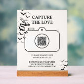 Gotische Halloween Black en Bourgondische bruiloft Acryl Bord (Neutraal)