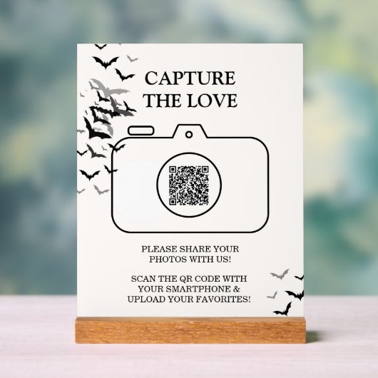 Gotische Halloween Black en Bourgondische bruiloft Acryl Bord (Neutraal)