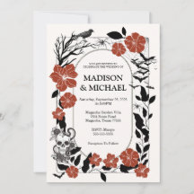 Gotische Halloween Black en Bourgondische bruiloft