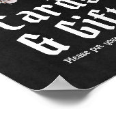 Gotische Halloween Bloemen Schedel Kaarten en Gesc Poster (Hoek)