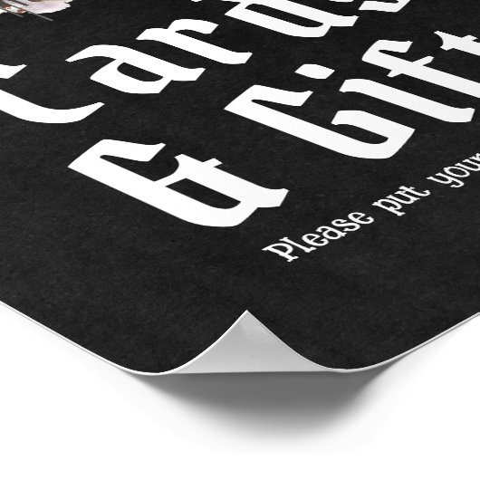 Gotische Halloween Bloemen Schedel Kaarten en Gesc Poster (Hoek)