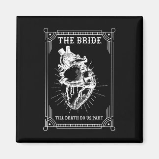 Gotische Halloween bruid bruidegom bruiloft Bachel Magneet