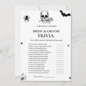 Gotische Halloween bruid & bruidegom Trivia Game K Aankondiging (Voorkant)