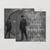 Gotische Halloween Bruidegom Shabby Chic Jonggezel Kaart (Voorkant / Achterkant)