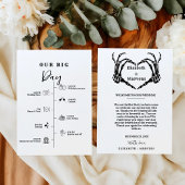 Gotische Halloween bruiloft dag Evenementen Tijdli Programmakaart