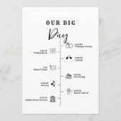 Gotische Halloween bruiloft dag Evenementen Tijdli Programmakaart (Achterkant)