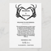 Gotische Halloween bruiloft dag Evenementen Tijdli Programmakaart (Voorkant)