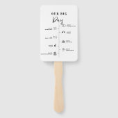 Gotische Halloween bruiloft dag Events Tijdschema  Handwaaier (Achterkant)