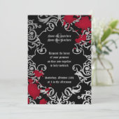 Gotische Halloween bruiloft elegant Kaart (Staand voorkant)