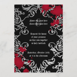 Gotische Halloween bruiloft elegant Kaart