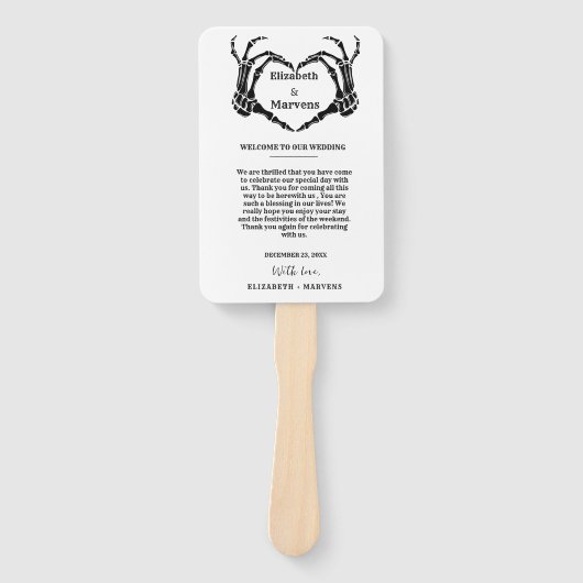 Gotische Halloween bruiloft Events Tijdslijn  Handwaaier (Voorkant)