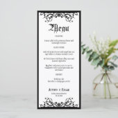 Gotische Halloween Bruiloft Menu (Staand voorkant)
