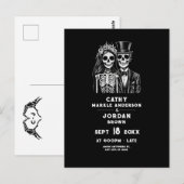 Gotische halloween bruiloft paar allemaal in één u briefkaart (Voorkant / Achterkant)