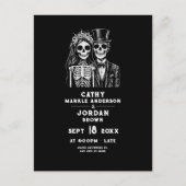 Gotische halloween bruiloft paar allemaal in één u briefkaart (Voorkant)