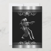 Gotische halloween bruiloft save the date aankondiging (Achterkant)