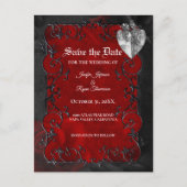 Gotische halloween bruiloft save the date ansichtk aankondigingskaart (Voorkant)