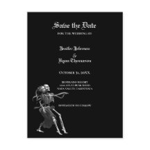 Gotische halloween bruiloft save the date ansichtk