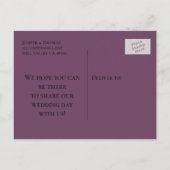 Gotische halloween bruiloft save the date ansichtk aankondigingskaart (Achterkant)