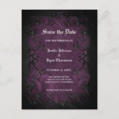Gotische halloween bruiloft save the date ansichtk aankondigingskaart (Voorkant)