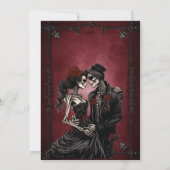 Gotische halloween bruiloft save the date uitnodig aankondiging (Achterkant)