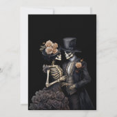 Gotische halloween bruiloft save the date uitnodig aankondiging (Achterkant)