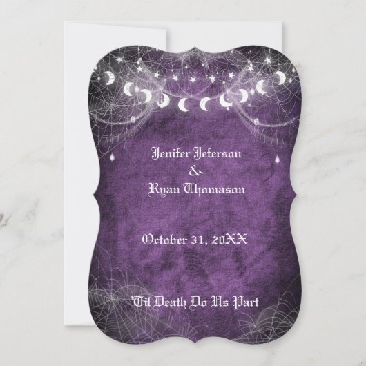 Gotische Halloween bruiloft uitnodiging (Voorkant)