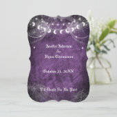 Gotische Halloween bruiloft uitnodiging (Staand voorkant)