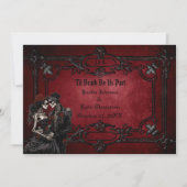 Gotische Halloween bruiloft uitnodiging (Voorkant)