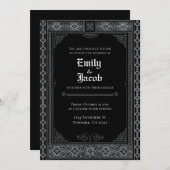 Gotische Halloween bruiloft uitnodiging (Voorkant / Achterkant)