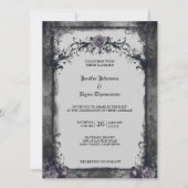 Gotische Halloween bruiloft uitnodiging (Voorkant)