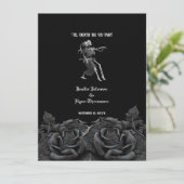 Gotische Halloween bruiloft uitnodiging (Staand voorkant)