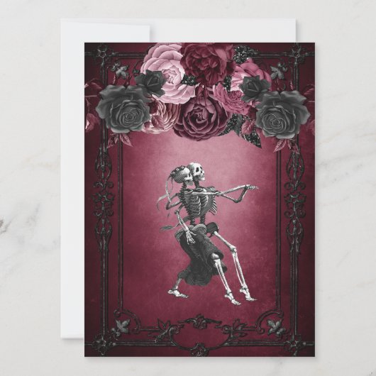 Gotische Halloween bruiloft uitnodiging (Achterkant)