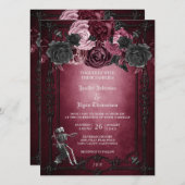 Gotische Halloween bruiloft uitnodiging (Voorkant / Achterkant)