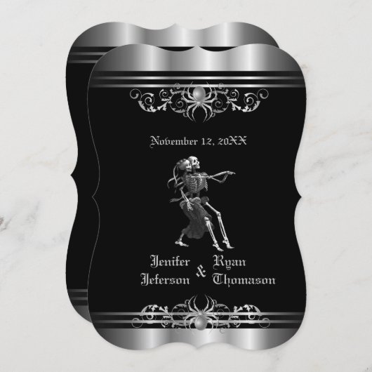 Gotische Halloween bruiloft uitnodiging (Voorkant / Achterkant)