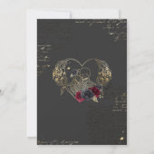 Gotische Halloween Couples Douche Verloving Kaart (Achterkant)