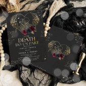 Gotische Halloween Couples Douche Verloving Kaart