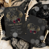 Gotische Halloween Couples Douche Verloving Kaart