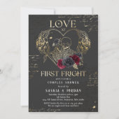 Gotische Halloween Couples Douche Verloving Kaart (Voorkant)