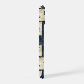 Gotische Halloween Denim Patchwork Patroon iPhone 15 Case (Rechterkant)