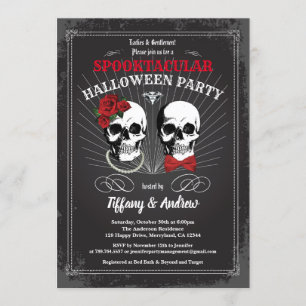 Gotische Halloween-feest uit te nodigen. Zwart roo Kaart