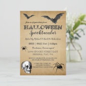 gotische Halloween-feestuitnodiging Kaart (Staand voorkant)