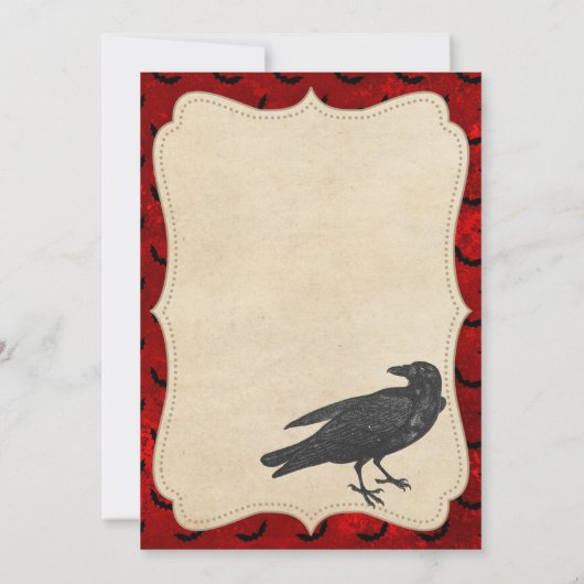 gotische Halloween-feestuitnodiging Kaart (Achterkant)