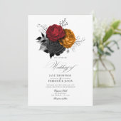  gotische Halloween Floral Elegance Kaart (Staand voorkant)