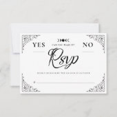 Gotische Halloween Gotische Bruiloft Spirit Board RSVP Kaartje (Voorkant)